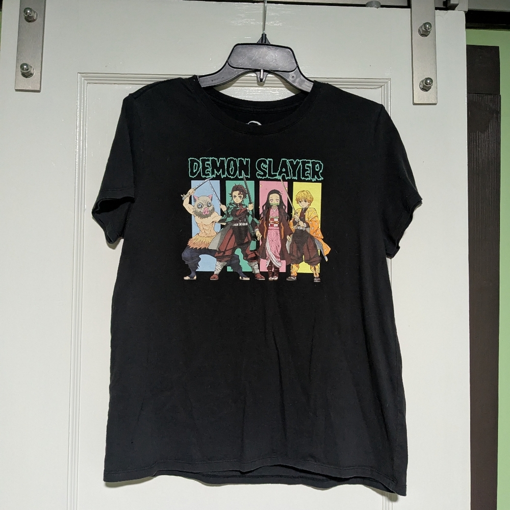Demon Slayer Black T Shirt Sz M